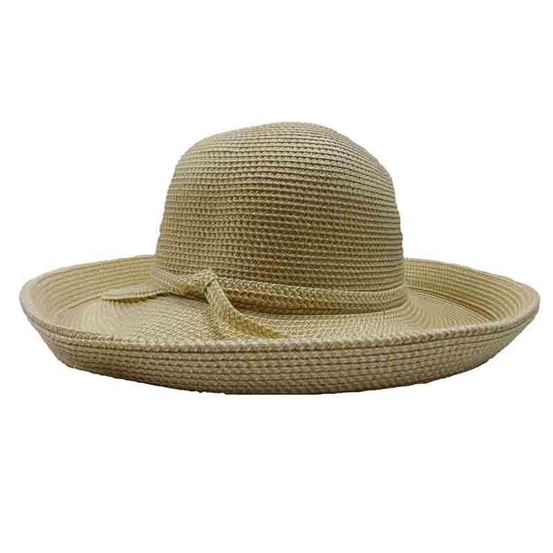 Tweed Braid Kettle Brim Sun Hat - Jeanne Simmons Hats Kettle Brim Hat Jeanne Simmons js8342wht White tweed  