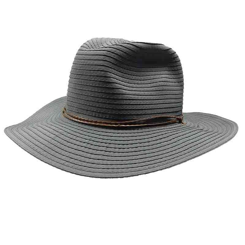 Grey Crushable Men's Safari with Chin Strap Safari Hat Jeanne Simmons js6981L Grey L (59cm) 