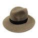 Tweed Straw Safari Hat - Jeanne Simmons Hats Safari Hat Jeanne Simmons js8250bk Black tweed  