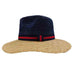 Navy and Natural Raffia Safari Hat by Sun Styles, Safari Hat - SetarTrading Hats 