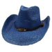 Woven Toyo Western Hat - by Sun Styles - 8 colors Cowboy Hat Sun Styles ah041dn Denim  