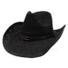 Woven Toyo Western Hat - by Sun Styles - 8 colors Cowboy Hat Sun Styles ah041bk Black  