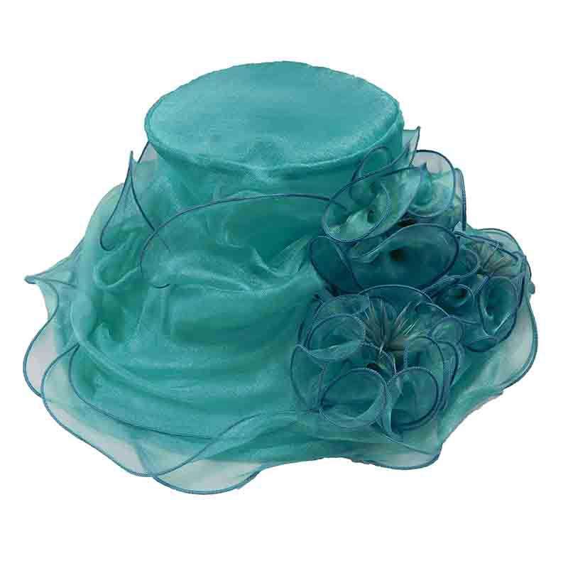 Triple Ruffle Flower Organza Hat Dress Hat Something Special Hat    