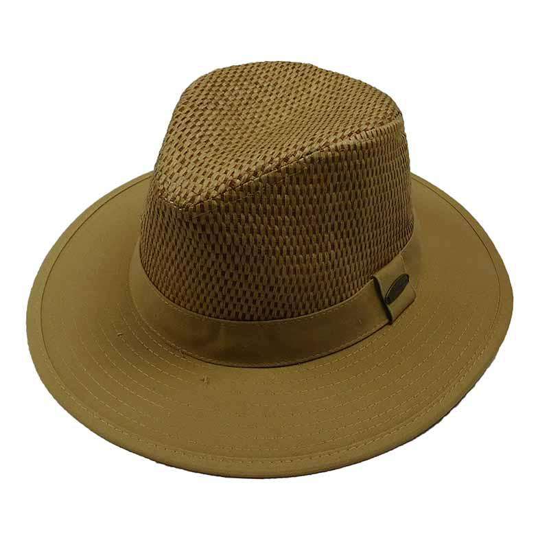 Straw Crown Cotton Brim Safari Hat - Panama Jack Summer Hats  display picture 3