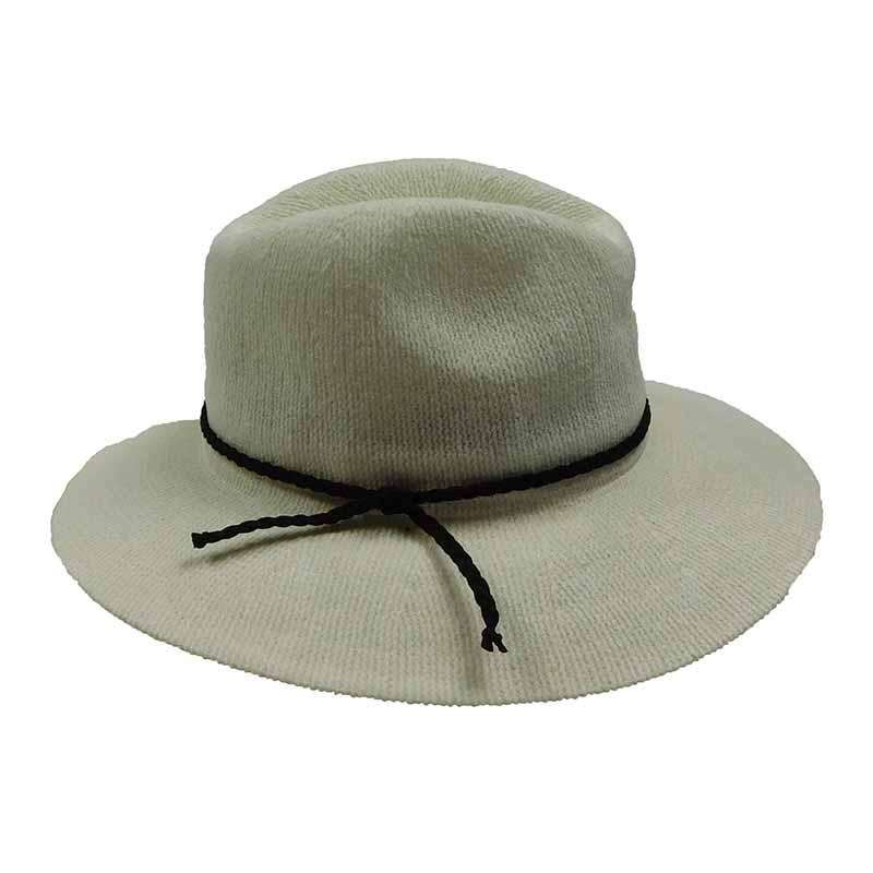 Chenille Safari Hat with Braided Suede Band - Scala Hats, Safari Hat - SetarTrading Hats 