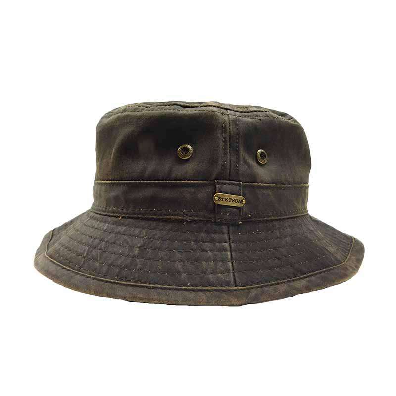 Weathered Cotton Bucket Hat - Stetson Hats Bucket Hat Stetson Hats dlrstc79m Brown M (22 1/2") 