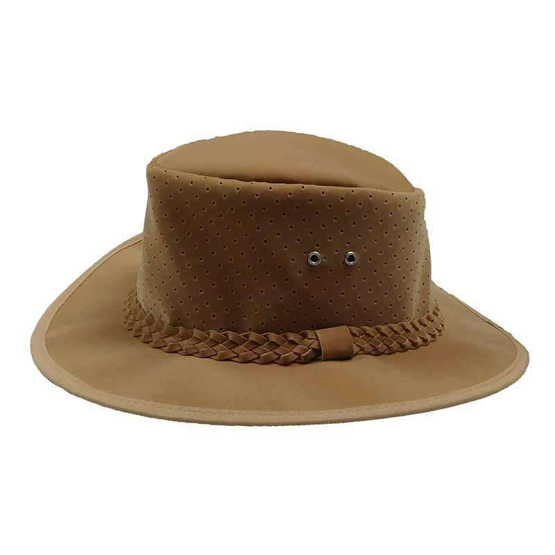 DPC Global Perforated Crown Soaker Hat Safari Hat Dorfman Hat Co. mc354m Natural S/M (22-22 1/2") 