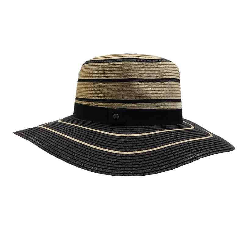 Black Striped Summer Safari Hat - Jones New York, Safari Hat - SetarTrading Hats 