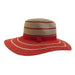 Red Striped Summer Safari Hat - Jones New York Safari Hat MAGID Hats JNY152RD Red  