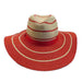 Red Striped Summer Safari Hat - Jones New York Safari Hat MAGID Hats    