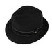 Microbraid Fedora Hat with Black Stitched Band - Scala Hats for Men Fedora Hat Scala Hats    