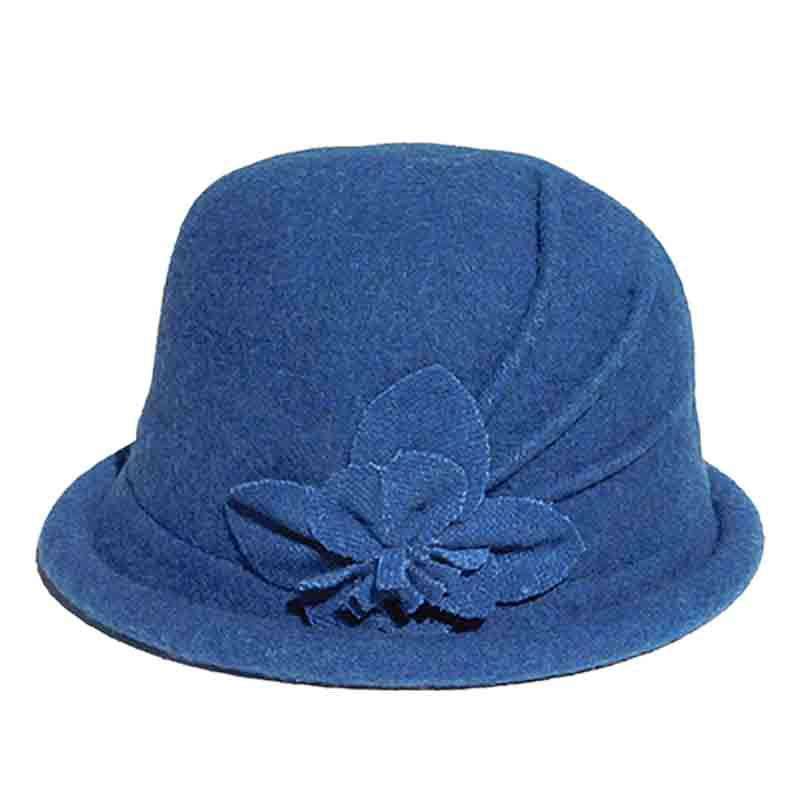 Curled Brim Wool Bowler Hat by Adora® Beanie Adora Hats    