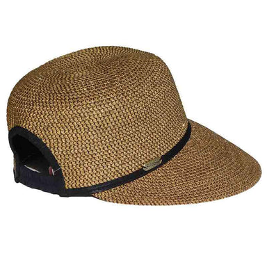 Metallic Ponytail Facesaver Hat - Sun 'N' Sand Hats Facesaver Hat Sun N Sand Hats hh1447C bn Brown-Gold M/L (57-59 cm) 