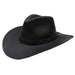 Jackaroo Black Leather Western Cowboy Hat by Jars Cowboy Hat Texas Gold Hats jr7480bk Black Medium (57 cm) 
