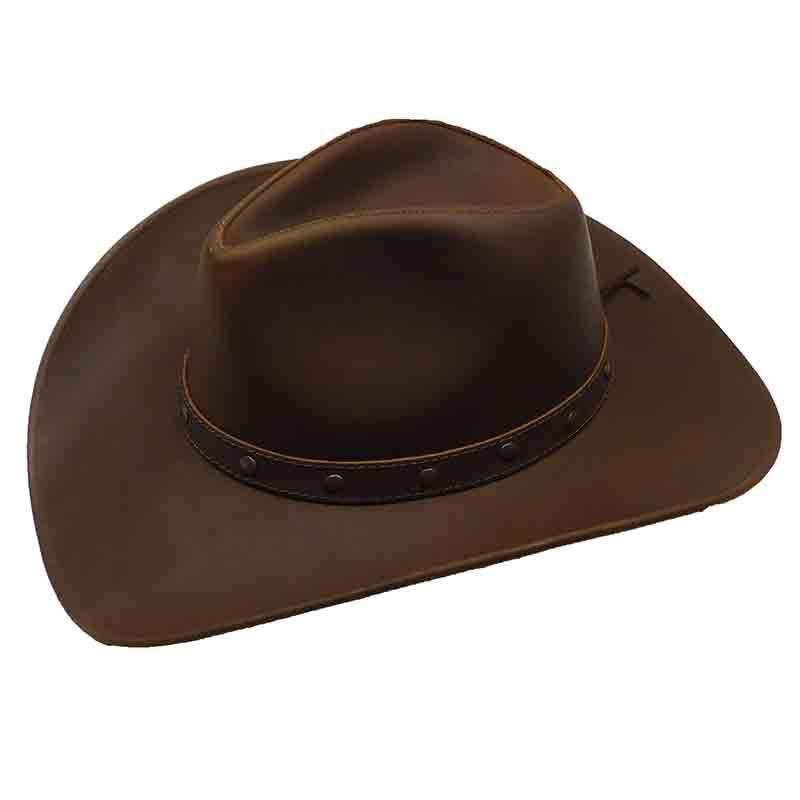 Jackaroo Brown Leather Western Cowboy Hat by Jars Cowboy Hat Texas Gold Hats    