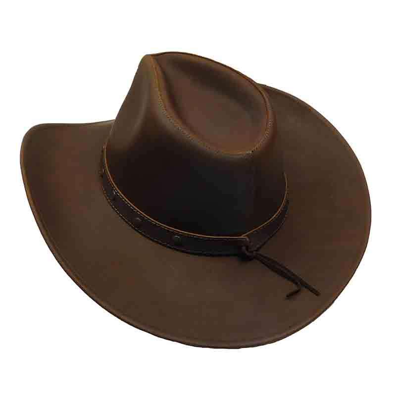 JACKAROO | Australian Leather Hat Sz L Jacaru Leather Hat Genuine Australian Mens Size L Brown  main image 4