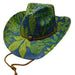Woven Toyo Floral Cowboy Hat with Chin Cord - Jungle Cowboy Hat Capsmith sshflo-jn Blue-green  