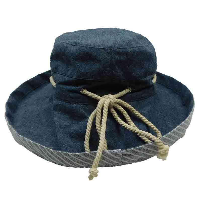 Gunnera - Rough Cotton Breton by John Callanan Kettle Brim Hat Callanan Hats cr317 Dark Denim  