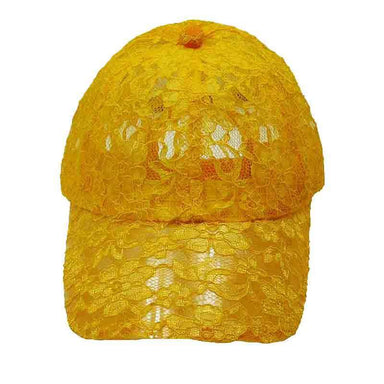 Lace Fashion Baseball Cap - CapSmith Cap Capsmith 95lac Yellow Medium (57 cm) 