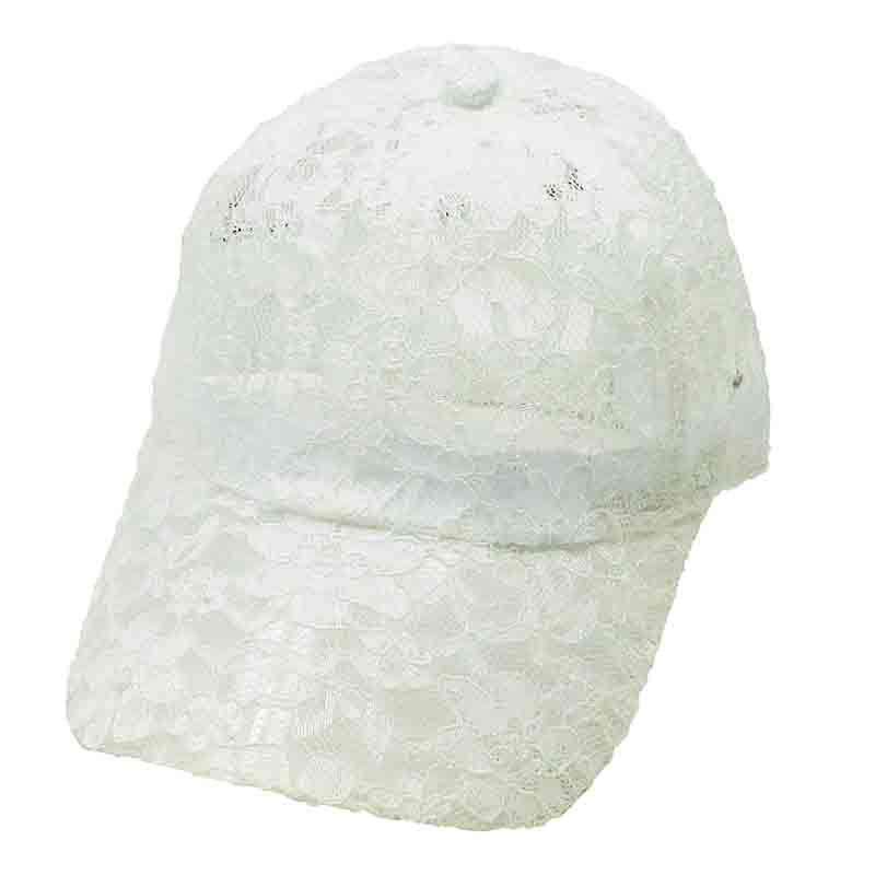 Lace Fashion Baseball Cap - CapSmith Cap Capsmith 95lac White Medium (57 cm) 