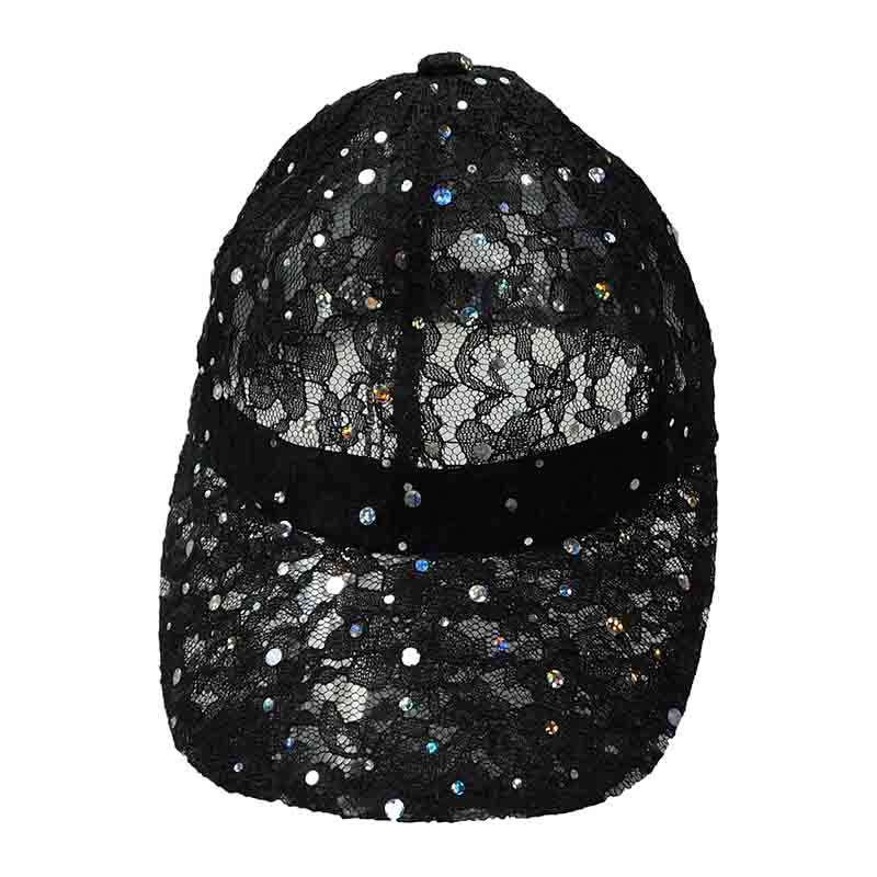 Razzle Dazzle Sequin Lace Fashion Baseball Cap for Women