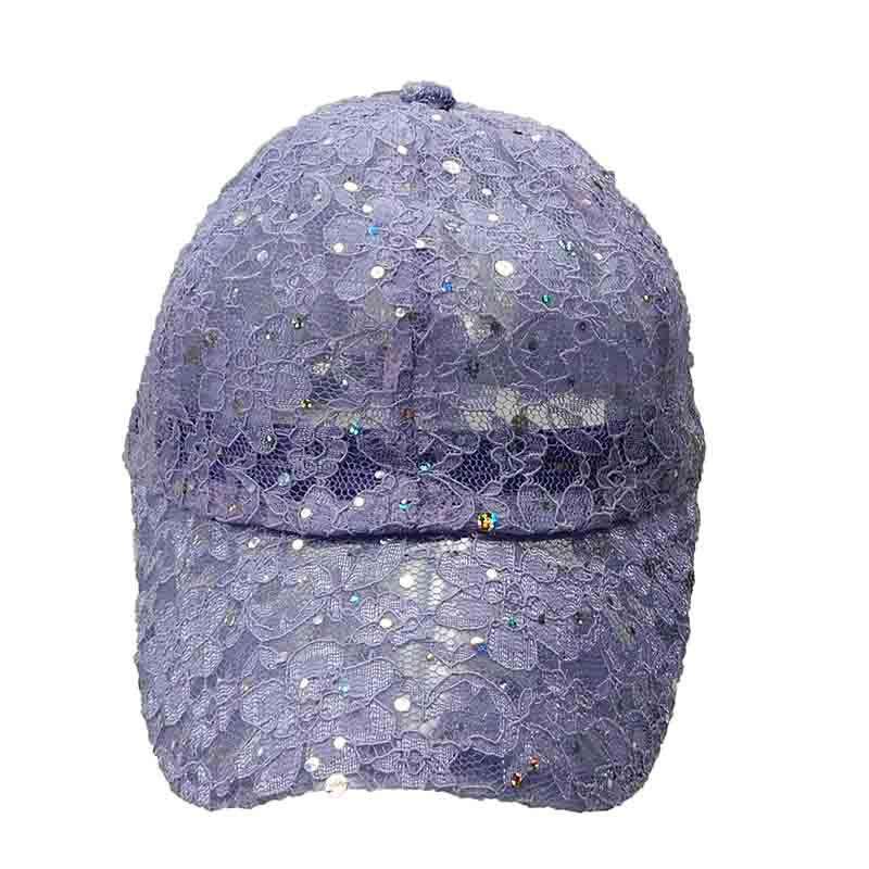 Razzle Dazzle Sequin Lace Fashion Baseball Cap - CapSmith Cap Capsmith 95lacs Lilac  