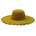 Handwoven Natural Raffia Straw Floppy Hat - Boardwalk Style Wide Brim Sun Hat Boardwalk Style Hats da1731yw Yellow Medium (57 cm) 