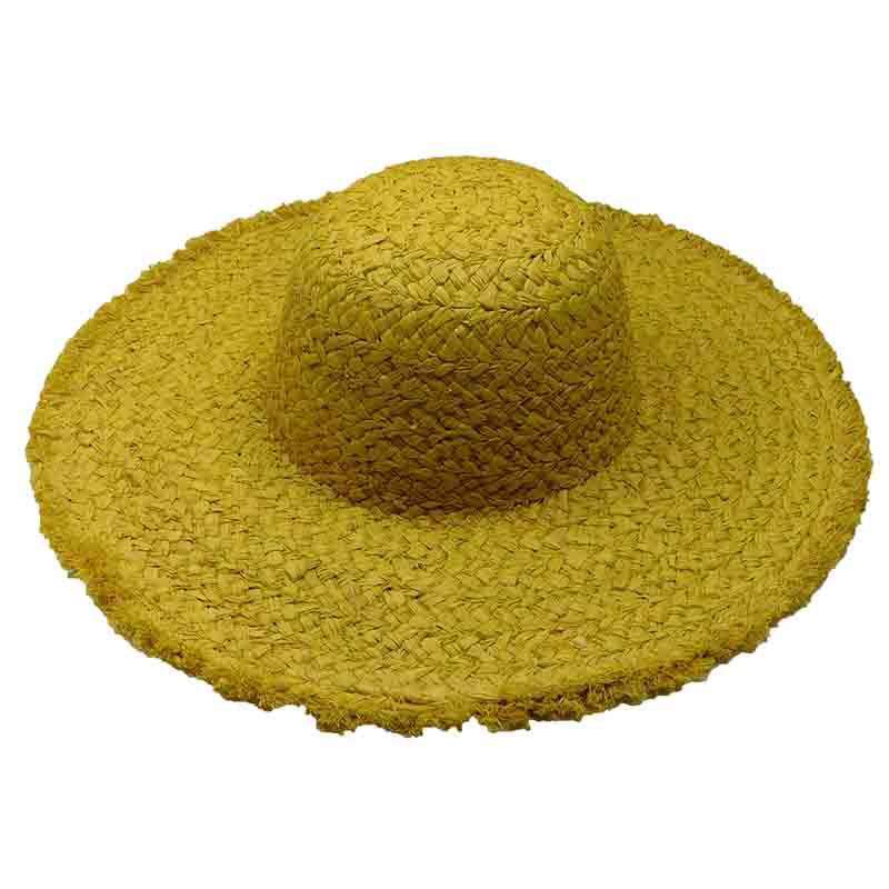 Handwoven Natural Raffia Straw Floppy Hat - Boardwalk Style Wide Brim Sun Hat Boardwalk Style Hats    