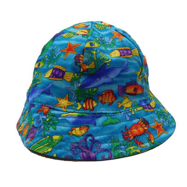 Fingerlings Infant Cotton Bucket Hat - Scala Hats for Kids Bucket Hat Scala Hats c920 Turquoise 19.25" (49 cm) 