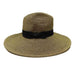 Rhossili Large Brim Heather Safari Hat - Scala Hats Safari Hat Scala Hats lp284bk Black tweed 22.5" 