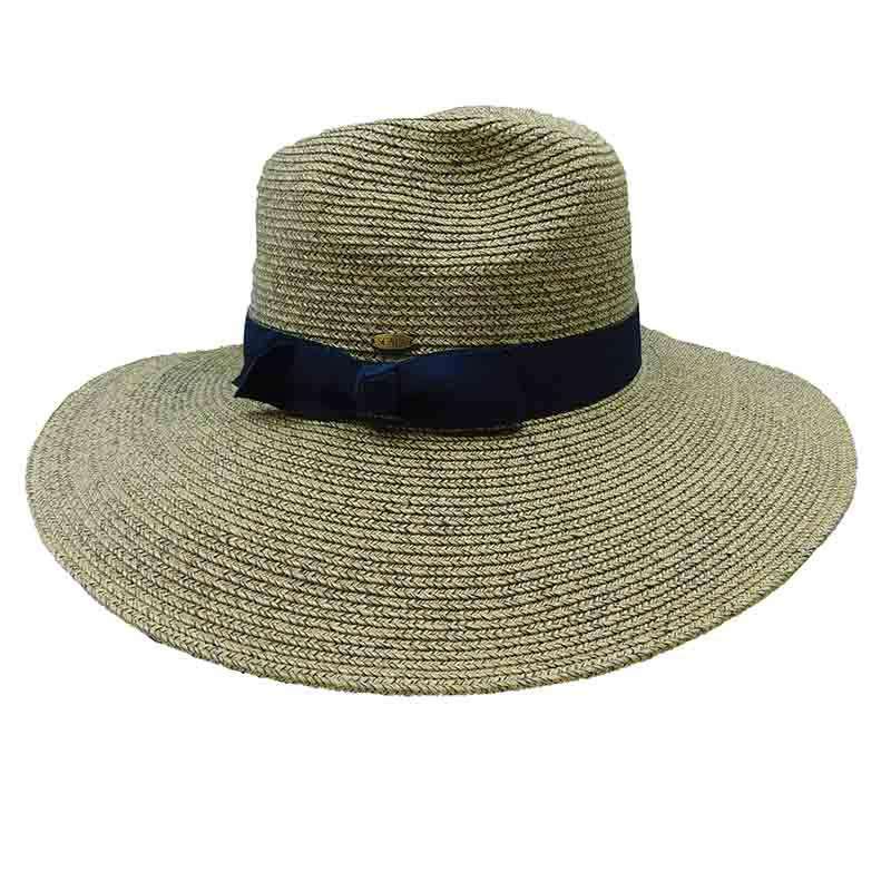 Rhossili Large Brim Heather Safari Hat - Scala Hats Safari Hat Scala Hats lp284nv Navy tweed 22.5" 