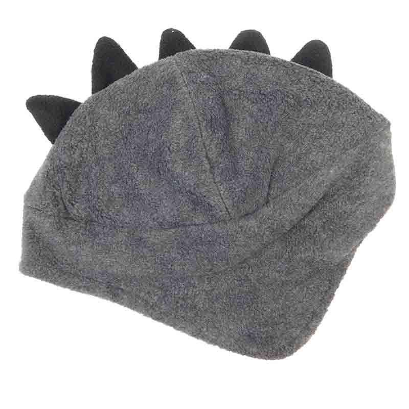 Kid's Fleece Trapper with Dinosaur Spikes Trapper Hat Epoch Hats kd2755gy Grey/Black XS (50-53 cm) 