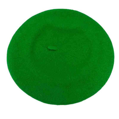 Unisex Classic French Wool Beret - Angela & William Beanie Epoch Hats ww004kg Kelly Green
