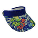 Floral CJ Hat Sun Visor with Coil Lace - Caribbean Joe Visor Cap Caribbean Joe HCJ173 Blue  