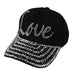 LOVE Rhinestone Studded Baseball Cap Cap Bohemian Fashion    