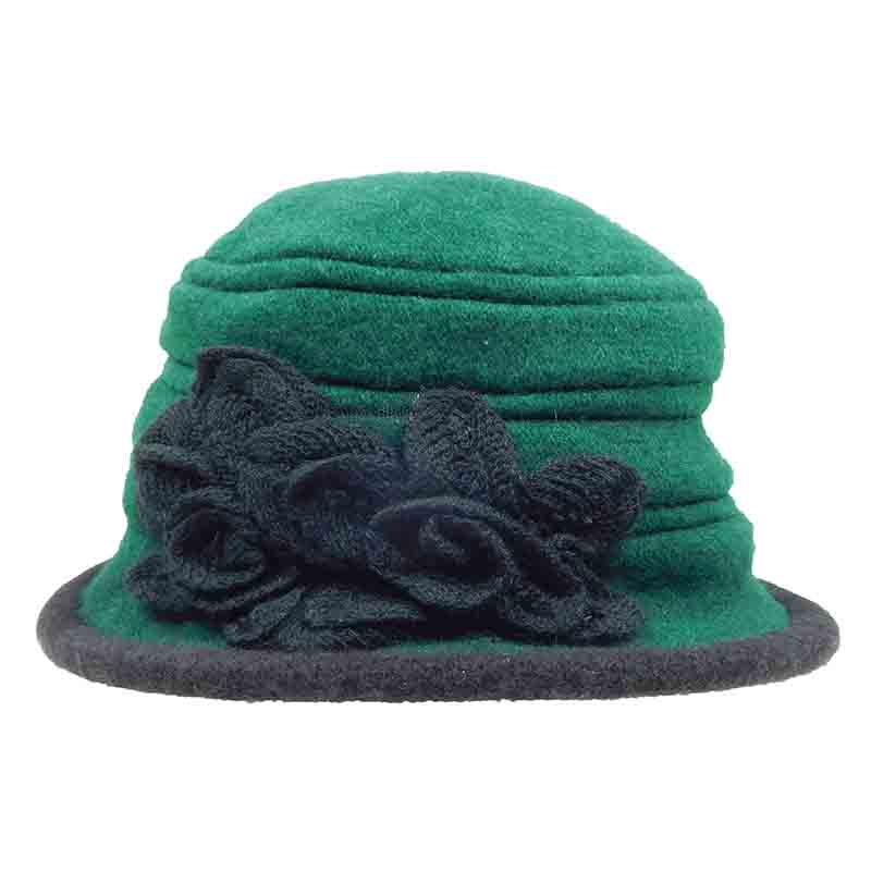 Wool Bucket Hat with Crochet Flower, Beanie - SetarTrading Hats 
