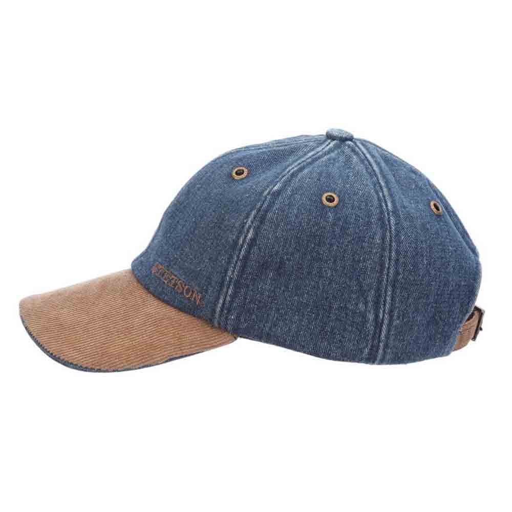 Denim Baseball Cap with Corduroy Peak - Stetson® Hats, Cap - SetarTrading Hats 