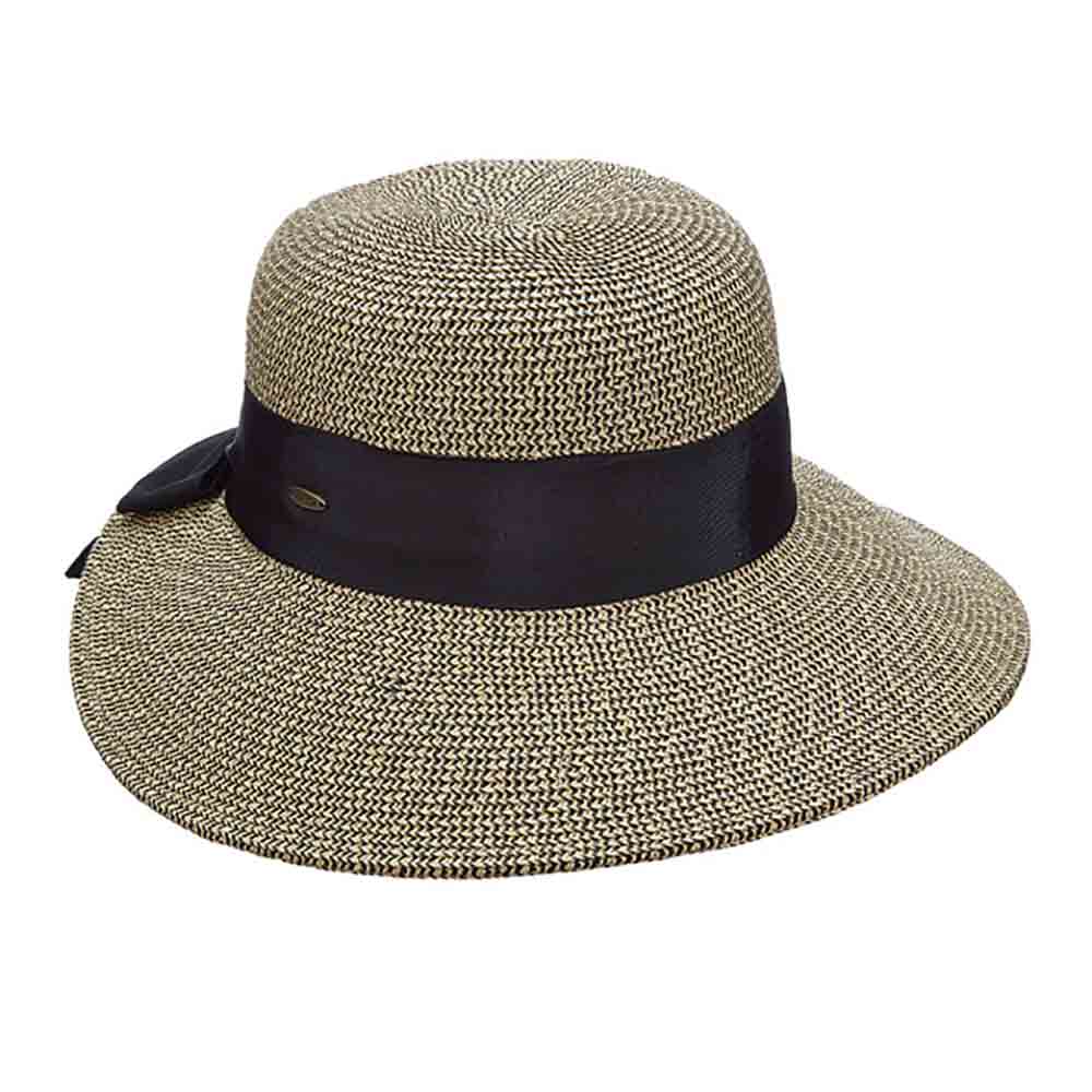Dimensional Big Brim Sun Hat - Scala Collezione Hats Wide Brim Hat Scala Hats LP149-WHE Wheat Tweed Medium (57 cm) 