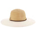 Driftwood Bay Tweed Crown Wide Brim Sun Hat - John Callanan Wide Brim Sun Hat Callanan Hats cr326wh White Medium (57 cm) 