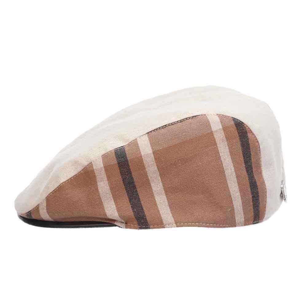 Dudley Cotton Ivy Cap with Plaid Sides - Stacy Adams Hats, Flat Cap - SetarTrading Hats 