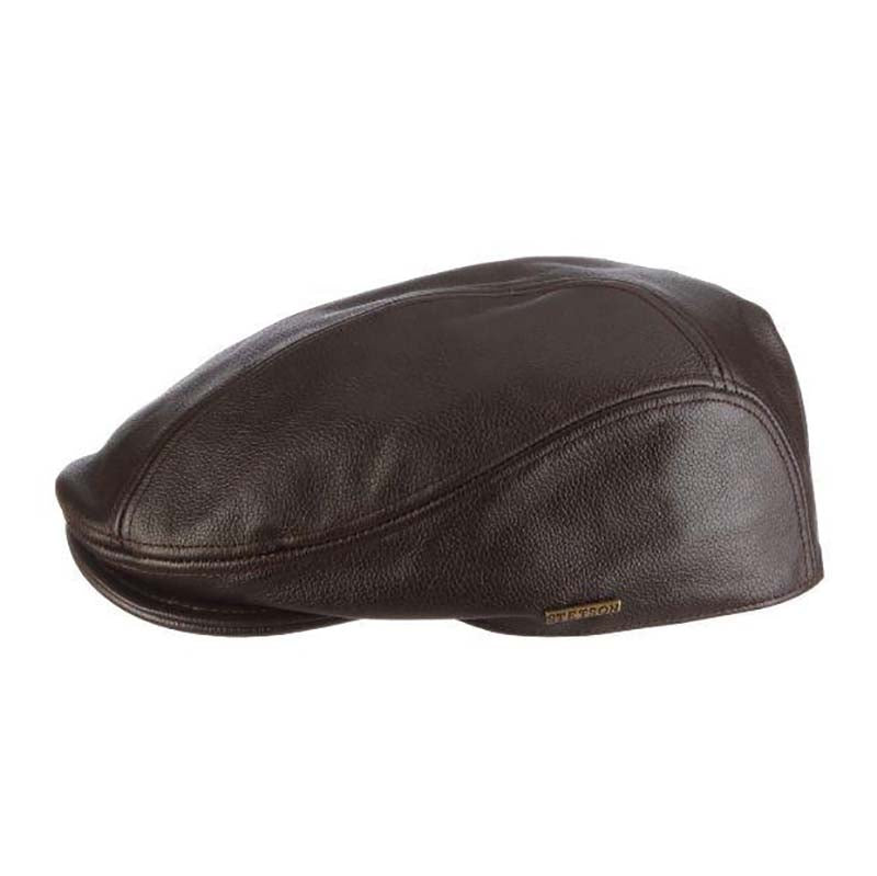 Dundee Leather Flat Cap - Stetson Hat — SetarTrading Hats