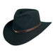 Durango Crushable Water Repellent Wool Felt Outback Hat - Scala Hats Safari Hat Scala Hats DF56-BLK2 Black Medium (57 cm) 