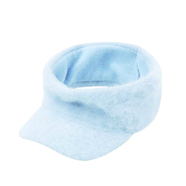 Knit Ear Warmer Headband with Visor - JSA Hats Headband Jeanne Simmons JS8792-BLU Blue  