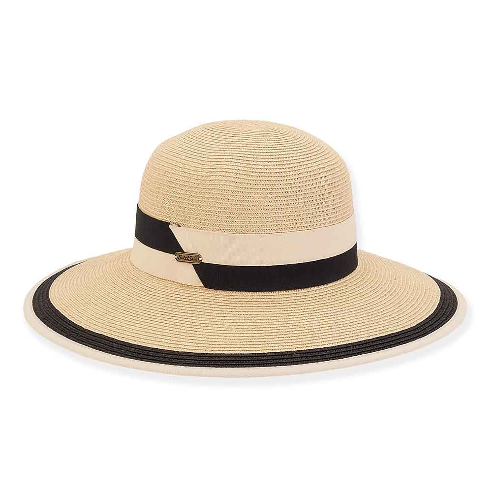 Packable Ribbon Sun Hat, SPF 50 Protection, Short Back, Wide Shapeable Brim