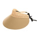 Extra Large Sun Visor Hat with Crocheted Raffia Band - Boardwalk Style Visor Cap Boardwalk Style Hats DA1867NT Natural  