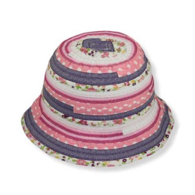 Extra Small Size Quilted Bucket Hat - JSA Kid's Bucket Hat Jeanne Simmons JS1073 Pink Extrra-Small 