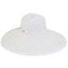 Extra Wide Brim Sun Hat with Metallic Ribbon - Sun'N'Sand Hats Wide Brim Sun Hat Sun N Sand Hats HH2420B Grey Medium (57 cm) 