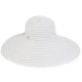 Extra Wide Brim Sun Hat with Metallic Ribbon - Sun'N'Sand Hats, Wide Brim Sun Hat - SetarTrading Hats 