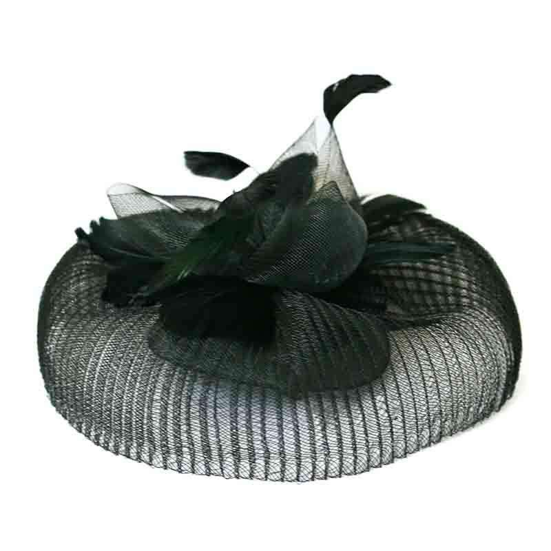 Pleated Mesh Veil Fascinator, Fascinator - SetarTrading Hats 