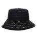 Fancy Braid Straw Summer Cloche - Cappelli Straworld Hats Cloche Cappelli Straworld CSW424-BLK Black M/L (58 cm) 